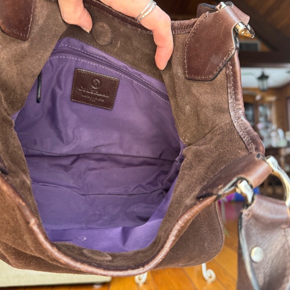 Cole Haan Brown Suede and Leather Purse - Picture 6 of 14